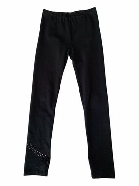 Children's Place 1989 Leggings Girls L (10-12) Black Rhinestones Lightweight